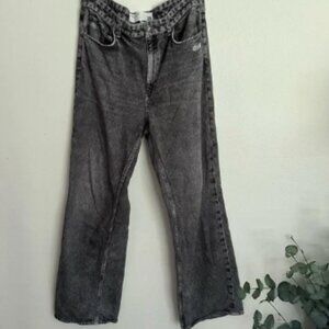 Rag and Bone Miramar Shea Relaxed Black Straight Pants Cotton Terry Women 28 EUC
